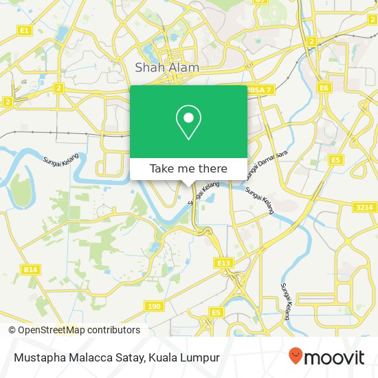 Mustapha Malacca Satay map