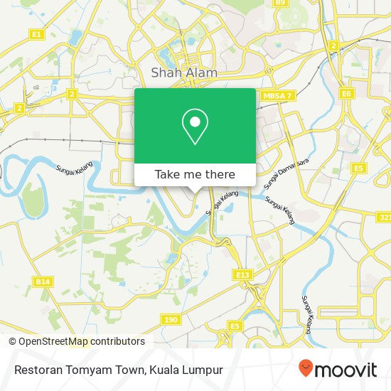 Peta Restoran Tomyam Town