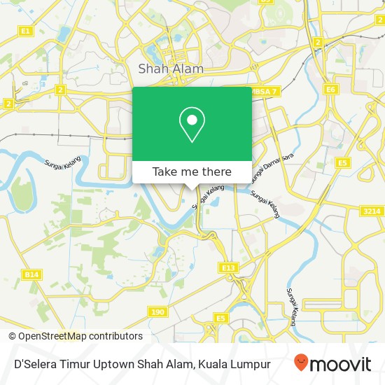 Peta D'Selera Timur Uptown Shah Alam