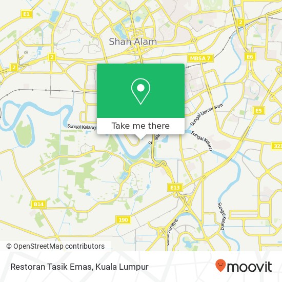 Restoran Tasik Emas map