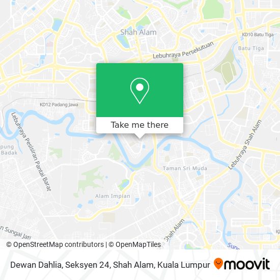 Peta Dewan Dahlia, Seksyen 24, Shah Alam