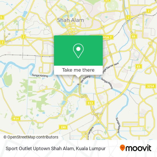 Sport Outlet Uptown Shah Alam map