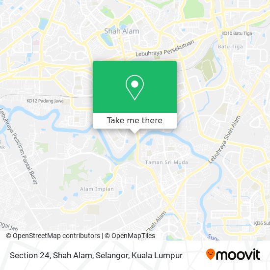 Peta Section 24, Shah Alam, Selangor