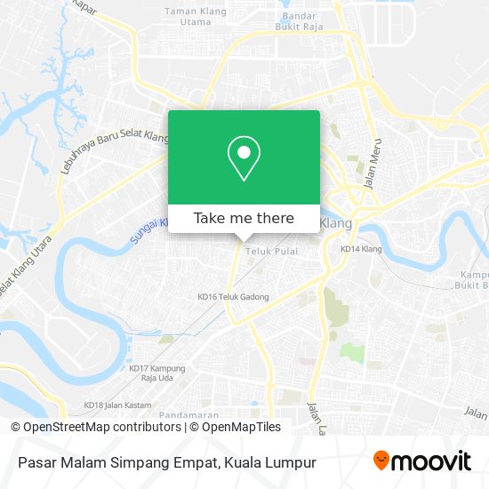 Peta Pasar Malam Simpang Empat