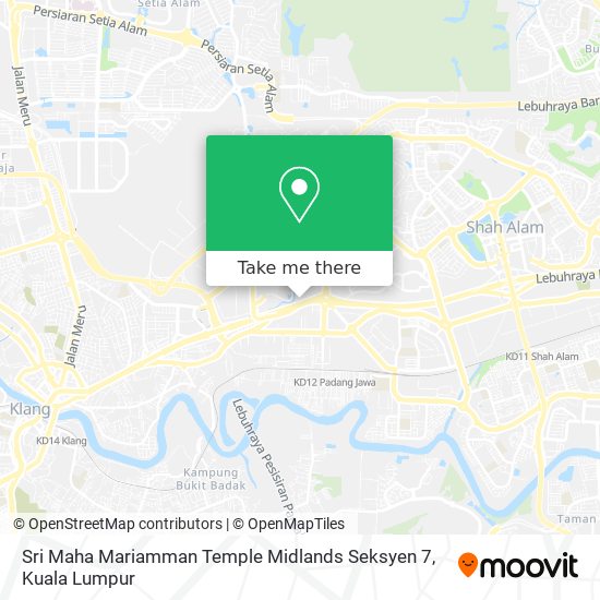 Sri Maha Mariamman Temple Midlands Seksyen 7 map