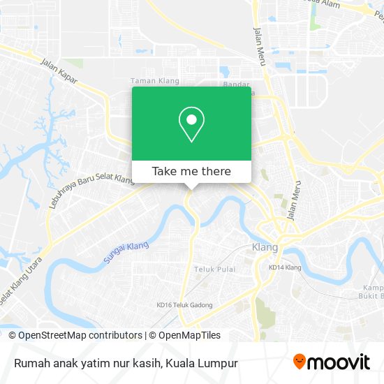 Peta Rumah anak yatim nur kasih