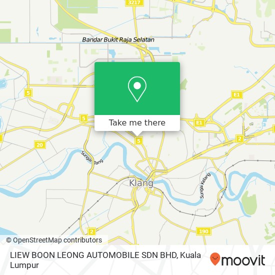 LIEW BOON LEONG AUTOMOBILE SDN BHD map