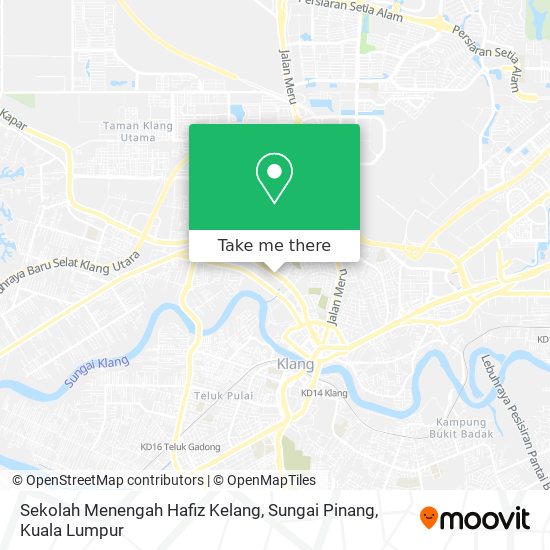 Peta Sekolah Menengah Hafiz Kelang, Sungai Pinang