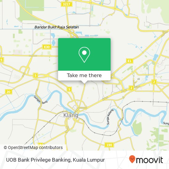 UOB Bank Privilege Banking map