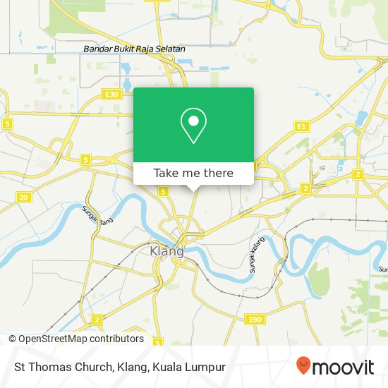 St Thomas Church, Klang map