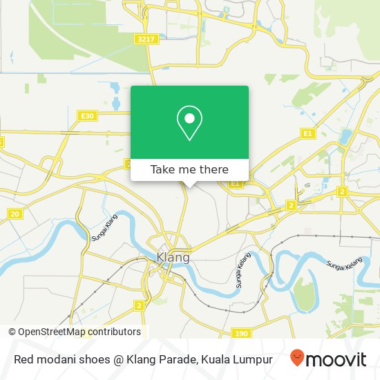 Red modani shoes @ Klang Parade map