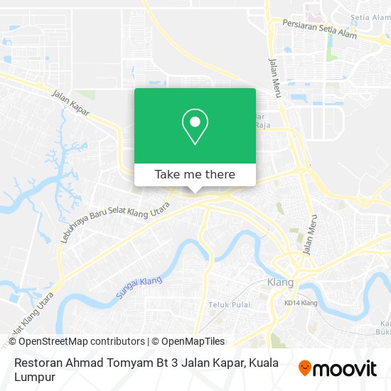 Restoran Ahmad Tomyam Bt 3 Jalan Kapar map