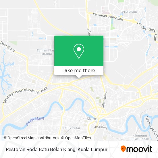 Restoran Roda Batu Belah Klang map