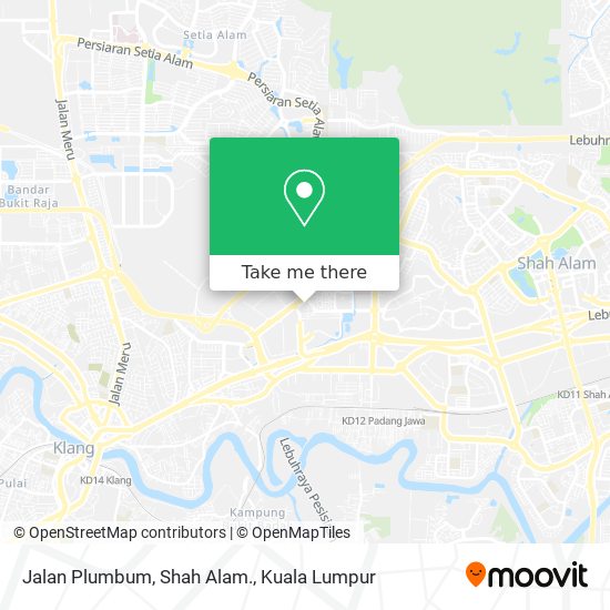 Peta Jalan Plumbum, Shah Alam.