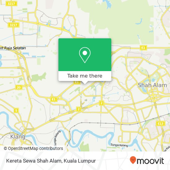 Peta Kereta Sewa Shah Alam