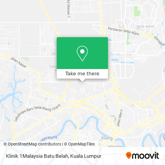 Klinik 1Malaysia Batu Belah map