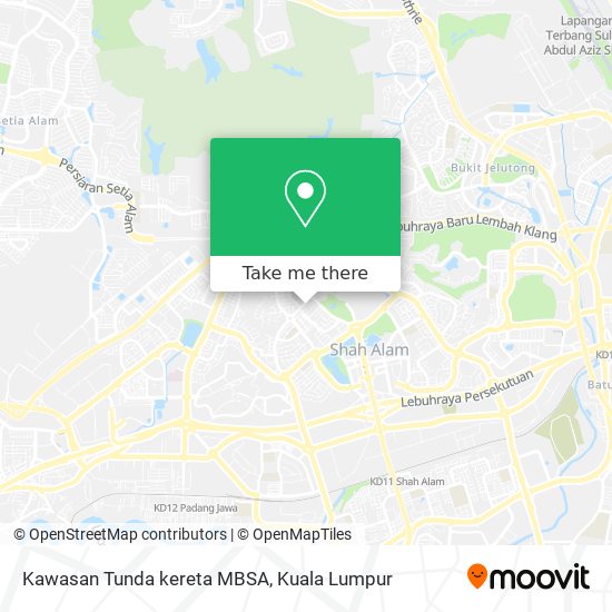 Peta Kawasan Tunda kereta MBSA