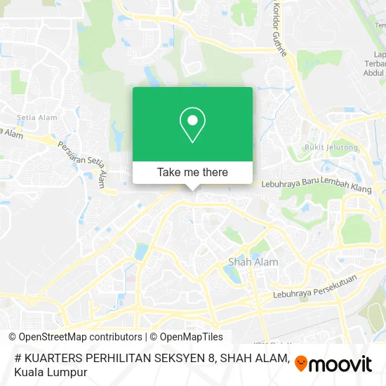 # KUARTERS PERHILITAN SEKSYEN 8, SHAH ALAM map