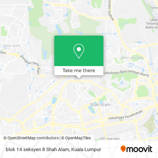 blok 14 seksyen 8 Shah Alam map