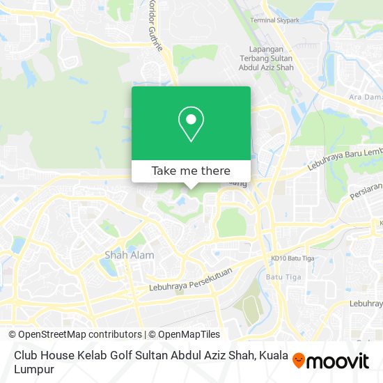 Club House Kelab Golf Sultan Abdul Aziz Shah map