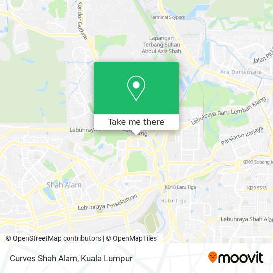 Curves Shah Alam map