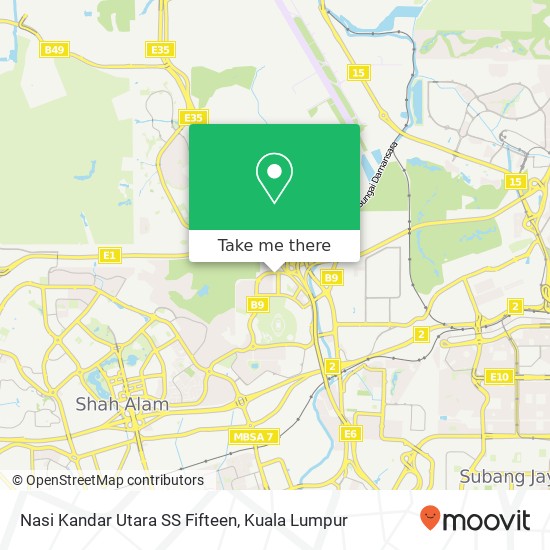 Nasi Kandar Utara SS Fifteen map