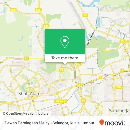 Dewan Perniagaan Melayu Selangor map