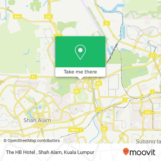Peta The HB Hotel , Shah Alam
