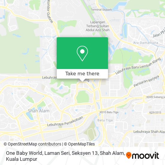 One Baby World, Laman Seri, Seksyen 13, Shah Alam map