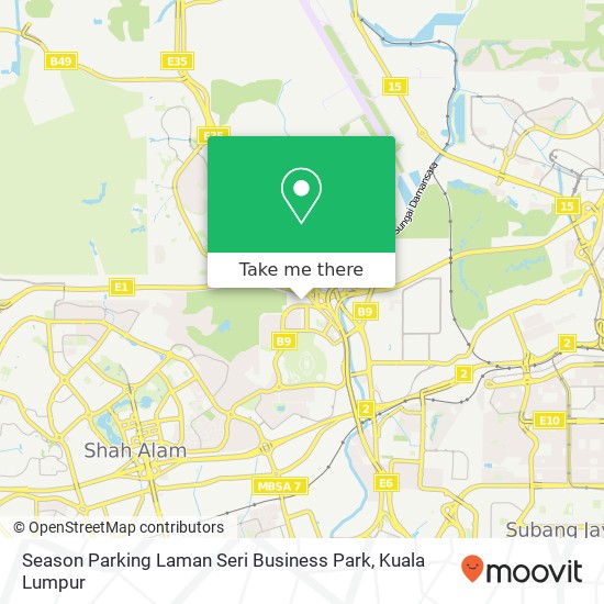 Season Parking Laman Seri Business Park map