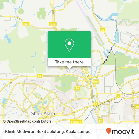 Peta Klinik Mediviron Bukit Jelutong