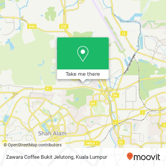 Zawara Coffee Bukit Jelutong map