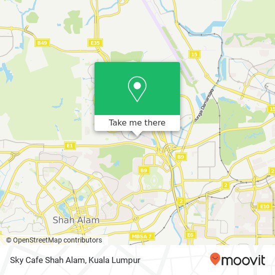 Sky Cafe Shah Alam map