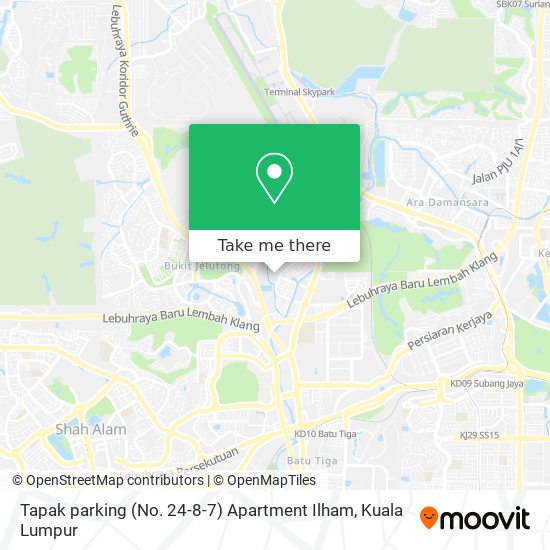 Tapak parking (No. 24-8-7) Apartment Ilham map