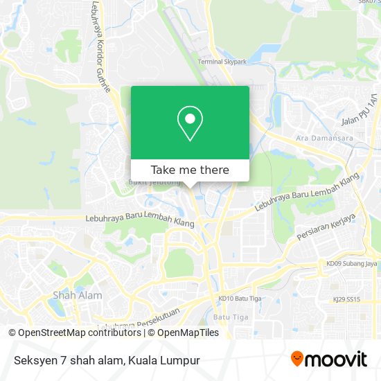 Seksyen 7 shah alam map