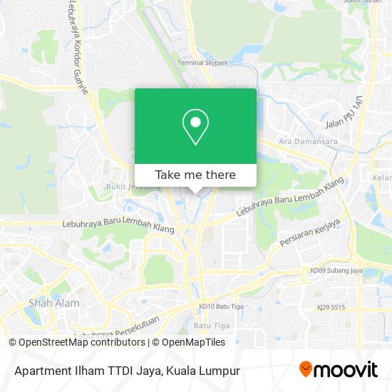 Peta Apartment Ilham TTDI Jaya