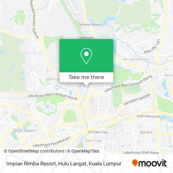 Impian Rimba Resort, Hulu Langat map