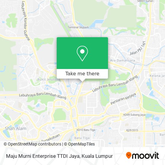 Maju Murni Enterprise TTDI Jaya map