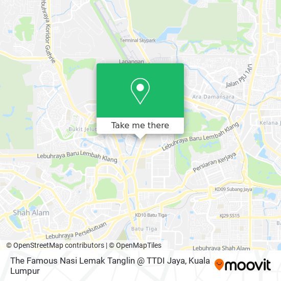 The Famous Nasi Lemak Tanglin @ TTDI Jaya map