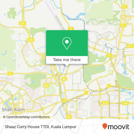 Shaaz Curry House TTDI map