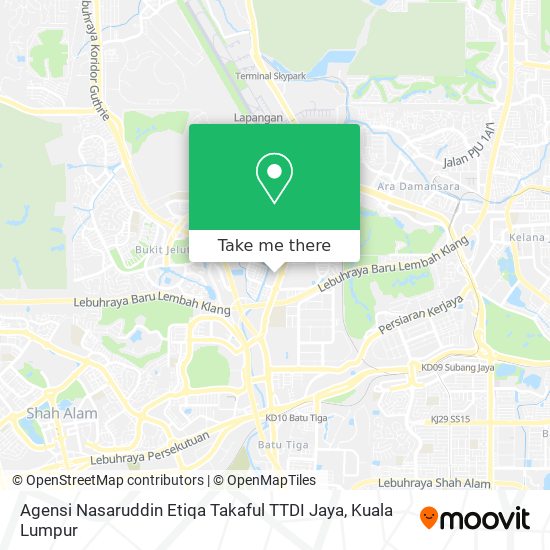 Agensi Nasaruddin Etiqa Takaful TTDI Jaya map