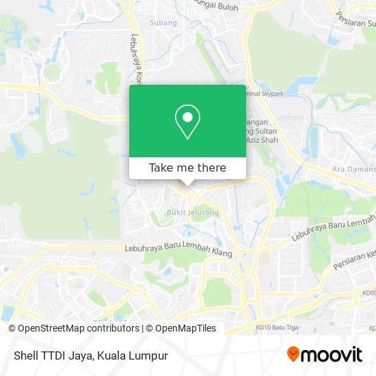 Shell TTDI Jaya map