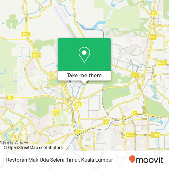 Restoran Mak Uda Selera Timur map