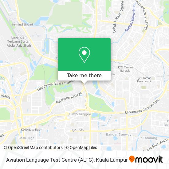 Aviation Language Test Centre (ALTC) map