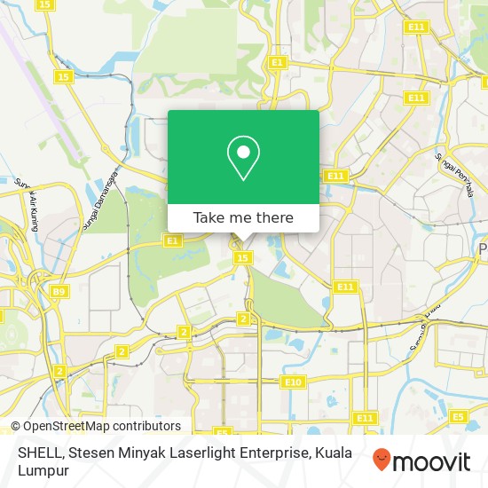 SHELL, Stesen Minyak Laserlight Enterprise map