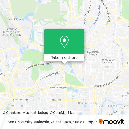 Peta Open University Malaysia,Kelana Jaya