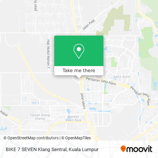 BIKE 7 SEVEN Klang Sentral map