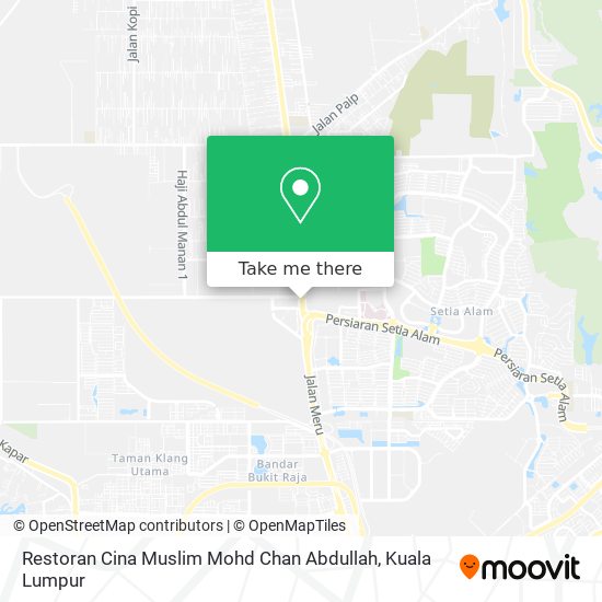 Peta Restoran Cina Muslim Mohd Chan Abdullah