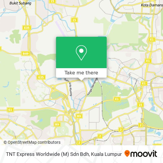 TNT Express Worldwide (M) Sdn Bdh map