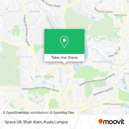 Space U8, Shah Alam map